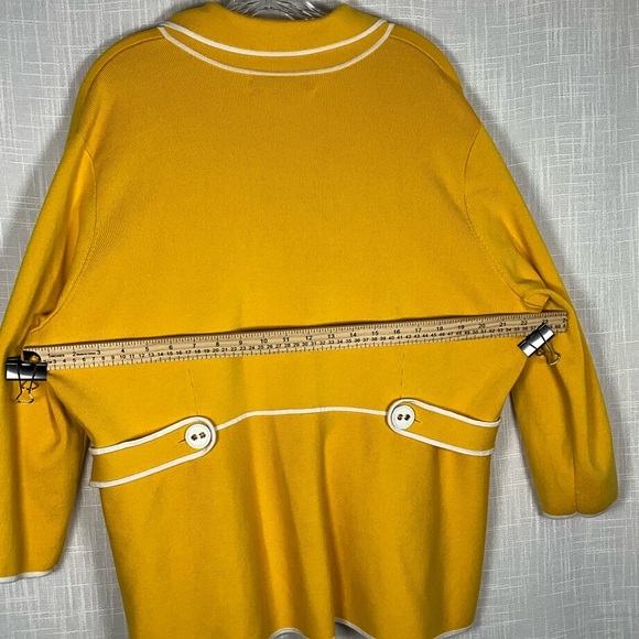 Jones New York Blazer Size 3X Yellow with White Accents - Picture 5 of 7